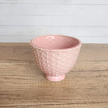 Load image into Gallery viewer, The Leaferie Faerie Flowerpot. 3 colours black , pink and white ceramic pot. pot B Pink