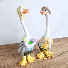 Load image into Gallery viewer, The Leaferie Milo and Mable Duck decoration. made from Resin. set of 2