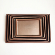 Load image into Gallery viewer, The Leaferie Zisha rectangular trays . 2 colours 5 sizes. Purple sand base plate