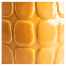 Load image into Gallery viewer, Melka Yellow textured planter with 'LEAFAERIE' branding on a white background