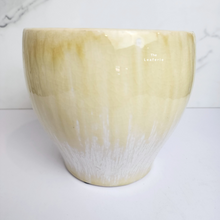 Load image into Gallery viewer, The Leaferie Nurmi yellow ceramic pot