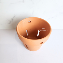 Load image into Gallery viewer, The Leaferie Yui Terracotta pot with holes . suitable for orchid.