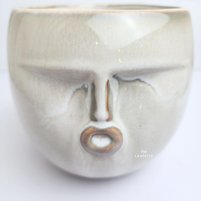 Load image into Gallery viewer, The Leaferie Palmer face flowerpot. ceramic material