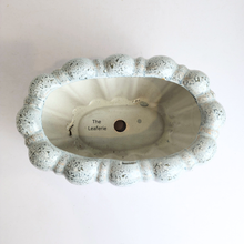 Load image into Gallery viewer, The Leaferie Bria shallow blue pot. ceramic material