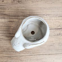Load image into Gallery viewer, The Leaferie Trudie rabbit/ bunny flowerpot. ceramic material