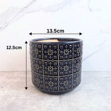 Load image into Gallery viewer, The Leaferie Aroha blue ceramic pot.