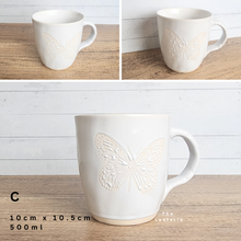 Load image into Gallery viewer, The Leaferie Olivier Mugs and cups .6 designs cups. Design C Butterfly