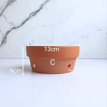 Load image into Gallery viewer, HANNA Terracotta Flowerpots with Holes (Shallow) 4 Sizes