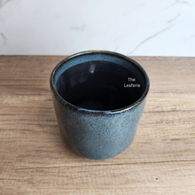 Load image into Gallery viewer, The Leaferie Esfir Blue ceramic pot.