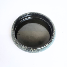 Load image into Gallery viewer, The Leaferie Midnight Shallow black marbled pot.