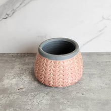 Load image into Gallery viewer, The Leaferie Osamu Pot. pink shallow ceramic pot.