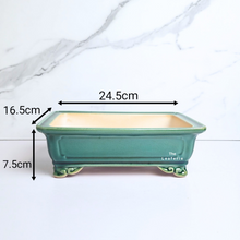 Load image into Gallery viewer, The Leaferie Bonsai Tally Series 5 . rectangular bonsai pot..2 colours. ceramic material