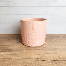 Load image into Gallery viewer, The Leaferie Pink face flowerpot. ceramic