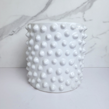 Load image into Gallery viewer, The Leaferie Ostaria white spike flowerpot. ceramic material