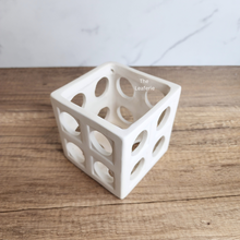 Load image into Gallery viewer, The Leaferie Leone hanging orchid planter. ceramic white pot