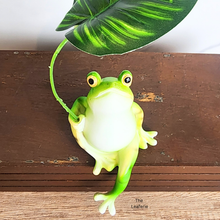 Load image into Gallery viewer, Oscar the frog garden decoration. resin material