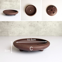 Load image into Gallery viewer, The Leaferie Bonsai tray / pot (Series 6). 4 designs.material is purple sand / zisha . photo of design C