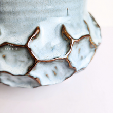 Load image into Gallery viewer, The Leaferie Ofelia blue ceramic pot with legs