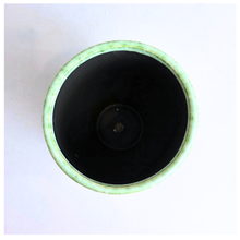 Load image into Gallery viewer, Calista Green textured vase on a marble background with 'LEAFERIE' branding.
