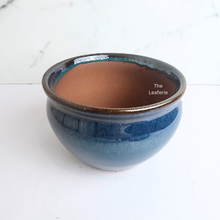 Load image into Gallery viewer, The Leaferie Aubrey shallow pot 2 designs ceramic pot