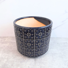 Load image into Gallery viewer, The Leaferie Aroha blue ceramic pot.