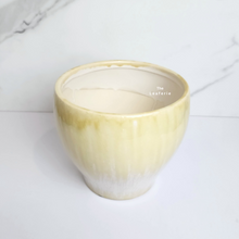 Load image into Gallery viewer, The Leaferie Nurmi yellow ceramic pot