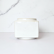 Load image into Gallery viewer, The Leaferie Aubrey square white pot.ceramic material