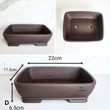 Load image into Gallery viewer, The Leaferie Bonsai Pot eries 72. zisha material. 4 designs. rectangular and oval