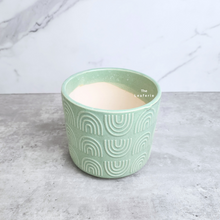 Load image into Gallery viewer, The Leaferie Dagan green flowerpot. ceramic material