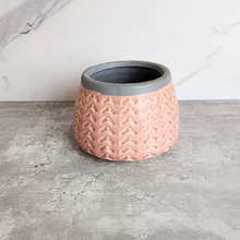 Load image into Gallery viewer, The Leaferie Osamu Pot. pink shallow ceramic pot.