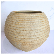 Load image into Gallery viewer, Leaferie Yuri Beige textured vase labeled 'Yuri' on a white background with 'LEAFERIE' branding.