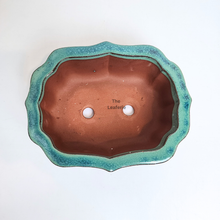 Load image into Gallery viewer, The Leaferie Bonsai flowerpot Series 70 . 2 colours blue and green ceramic material