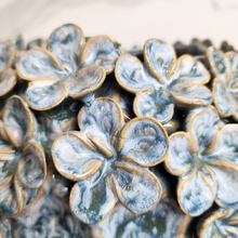 Load image into Gallery viewer, The Leaferie Ariel blue flower petal pot. ceramic material
