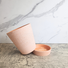 Load image into Gallery viewer, The Leaferie Yael terracotta pot with tray. 3 sizes