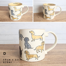 Load image into Gallery viewer, The Leaferie Olivier Mugs and cups .6 designs cups. Design D Dogs