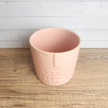 Load image into Gallery viewer, The Leaferie Pink face flowerpot. ceramic