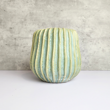 Load image into Gallery viewer, The Leaferie Gotilda green plant pot. ceramic planter. front view