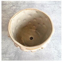 Load image into Gallery viewer, The Leaferie Enzo flowerpot. ceramic beige pot