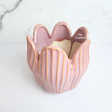 Load image into Gallery viewer, The Leaferie Castillo ceramic pot. 2 colours pink and white.