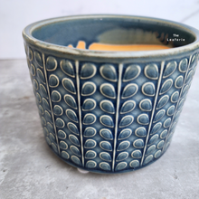 Load image into Gallery viewer, The Leaferie Avery blue flowerpot. ceramic material