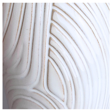 Load image into Gallery viewer, Nivelle Ceramic planter with marbled design on a marble background, featuring the brand 'LEAFAERIE'.