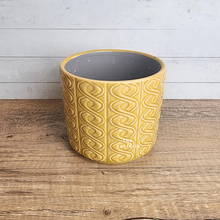 Load image into Gallery viewer, The Leaferie Timothia Yellow flowerpot. Ceramic material