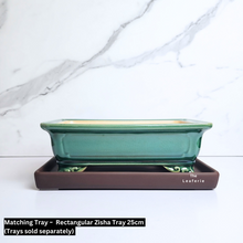 Load image into Gallery viewer, The Leaferie Bonsai Tally Series 5 . rectangular bonsai pot..2 colours. ceramic material