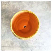 Load image into Gallery viewer, Prairie Gold textured planter on a gray surface with 'LEAFERIE'