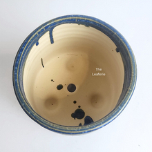 Load image into Gallery viewer, The Leaferie Viola blue ceramic pot with leg