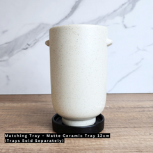 Load image into Gallery viewer, The Leaferie Saoirse white tall pot. ceramic material