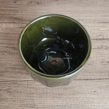 Load image into Gallery viewer, The Leaferie Sarah green flowerpot. ceramic material