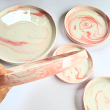 Load image into Gallery viewer, Pink Marbled Ceramic Trays (5 sizes)