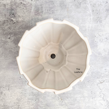 Load image into Gallery viewer, The Leaferie Auralie white ceramic flowerpot.