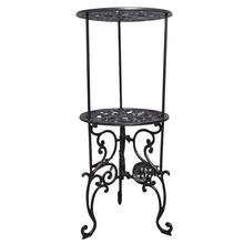 Load image into Gallery viewer, The Leaferie Cast Iron Plant Stand double level.